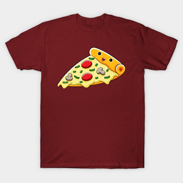 Cute Pizza T-Shirt by MEDZ